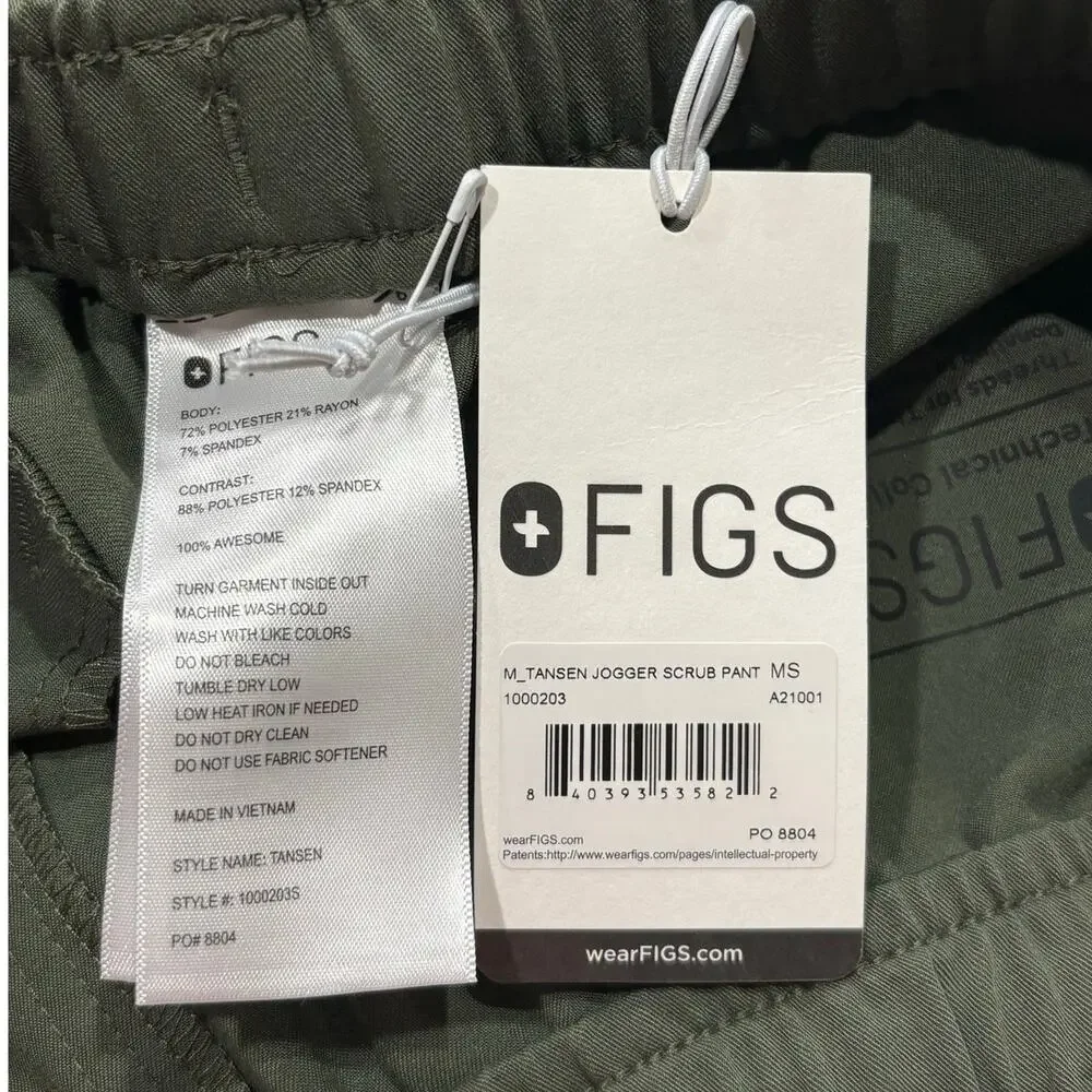 FIGS Men's Tansen Jogger Scrub Pant Small Moss